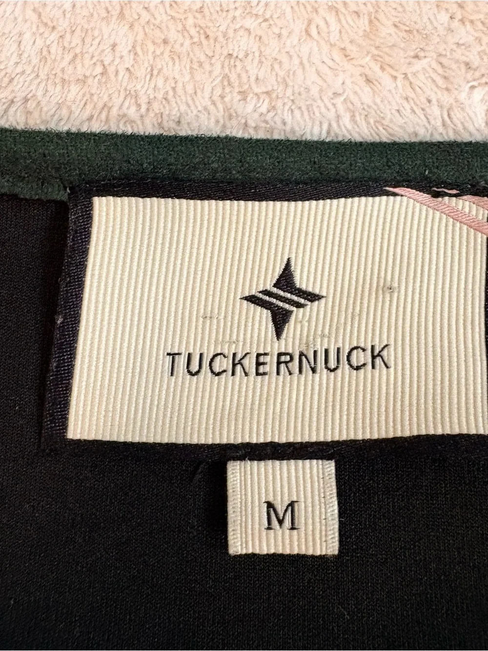 Tuckernuck Easton Ultra Suede Puff Sleeve Malachite V-Neck Swing Blouse Sz M